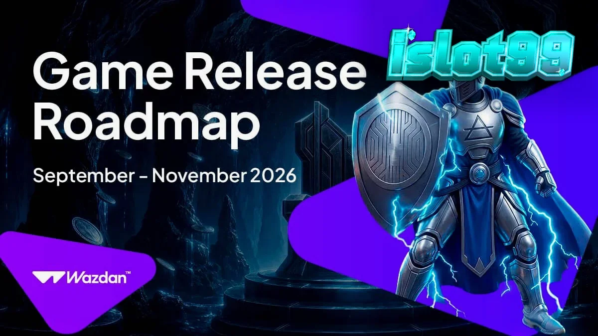 Tampilan visual futuristik dari seri slot terbaru Wazdan yang akan datang.